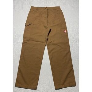 Ticomela FR Flame Resistant Carpenter Pants Brown Double Knee 32x30 FRC1704 CAT